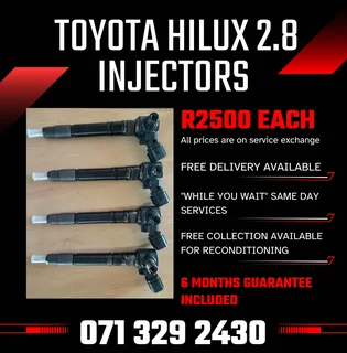 Toyota Hilux 2.8 Injectors For Sale With Warranty