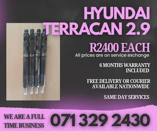 Hyundai Terracan 2.9 Injectors For Sale With Warranty