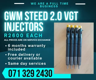 Gwm Steed 2.0 Vgt Injectors For Sale With Warranty