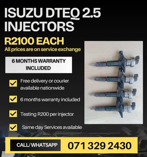 Isuzu Dteq 2.5 Injectors For Sale With Warranty