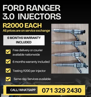 Ford Ranger 3.0 Injectors For Sale With Warranty On
