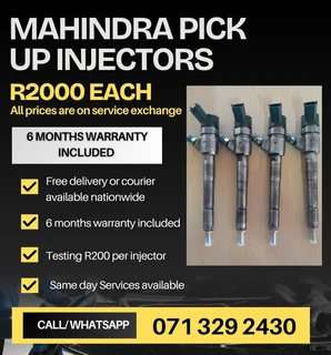Mahindra Pick Up Injectors For Sale With Warranty On