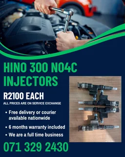 Hino 300 No4c Injectors For Sale With Warranty