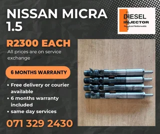 Nissan Micra 1.5 Diesel Injectors For Sale With Warranty