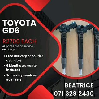 Toyota Gd6 2.4 Injectors For Sale With Warranty
