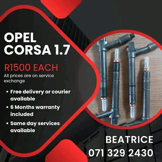 Opel Corsa 1.7 Injectors For Sale With Warranty