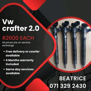 Vw Crafter 2.0 Diesel Injectors For Sale With Warranty
