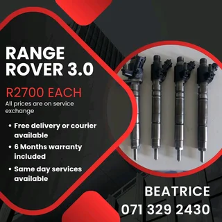 Range Rover 3.0 Injectors For Sale With Warranty