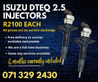 ISUZU DTEQ 2.5 INJECTORS FOR SALE WITH WARRANTY