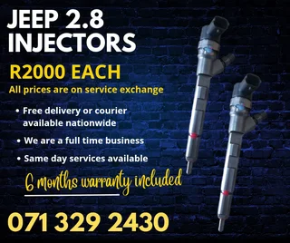 Jeep 2.8 Diesel Injectors For Sale With Warranty
