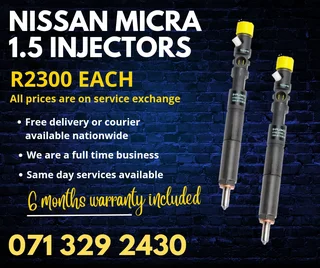 NISSAN MICRA 1.5 DIESEL INJECTORS FOR SALE WITH WARRANTY