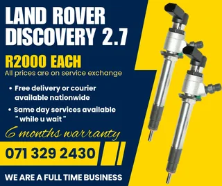Land Rover Discovery Tdv6 2.7 Injectors For Sale With Warranty