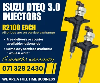 Isuzu Dteq 3.0 Injectors For Sale With Warranty
