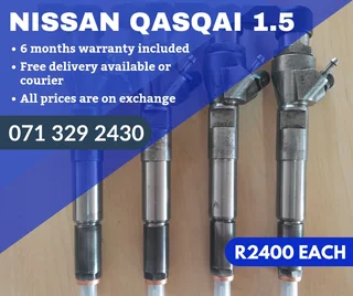Nissan Qasqai 1.5 Diesel Injectors For Sale With Warranty