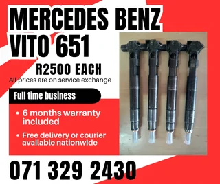 Mercedes Benz Vito 651 Injectors For Sale With Warranty On