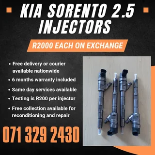 Kia Sorento 2.5 Diesel Injectors For Sale With Warranty