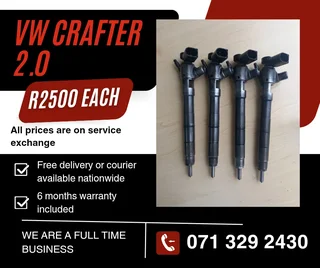 Vw Crafter 2.0 Diesel Injectors For Sale With Warranty