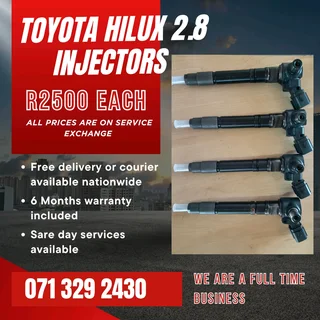 Toyota Hilux 2.8 Injectors For Sale With Warranty