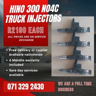 Hino 300 No4c Injectors For Sale With Warranty