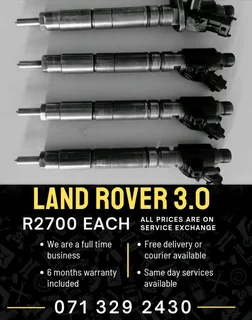 Land Rover Discovery 3.0 Injectors For Sale With Warranty On
