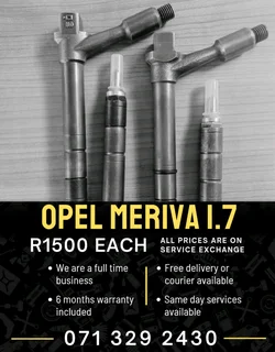 Opel Meriva 1.7 Injectors For Sale With Warranty