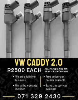 Vw Caddy 2.0 Injectors For Sale With Warranty