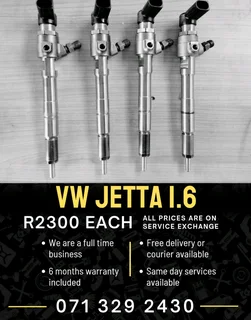 Vw Jetta 1.6 Diesel Injectors For Sale With Warranty