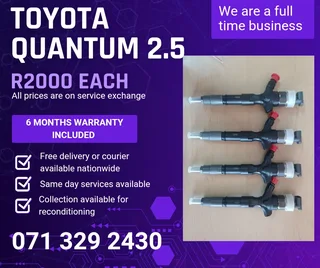 Toyota Quantum 2.5 Injectors For Sale With Warranty On
