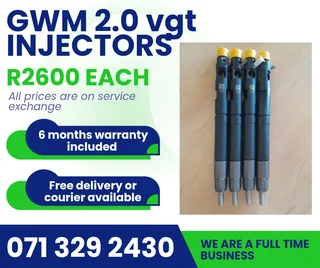 Gwm Steed 2.0 Vgt Injectors For Sale With Warranty