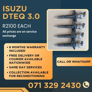 Isuzu Dteq 3.0 Injectors For Sale With Warranty On