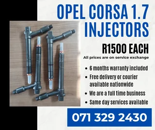 Opel Corsa 1.7 Injectors For Sale With Warranty