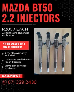 Mazda Bt50 2.2 Injectors For Sale With Warranty