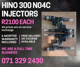 Hino 300 N04c Injectors For Sale With Warranty On