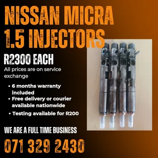 Nissan Micra 1.5 Diesel Injectors For Sale With Warranty
