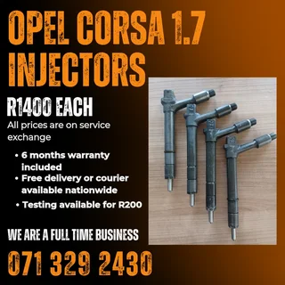 Opel Corsa 1.7 Injectors For Sale With Warranty