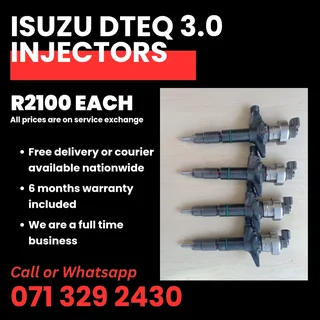 Isuzu Dteq 3.0 Injectors For Sale With Warranty
