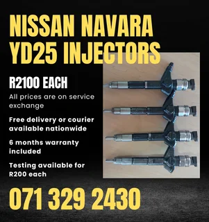 Nissan Navara Yd25 Injectors For Sale With Warranty On