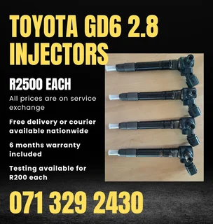 Toyota Gd6 2.8 Injectors For Sale With Warranty On