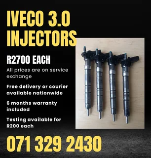 Iveco 3.0 Injectors For Sale With Warranty On