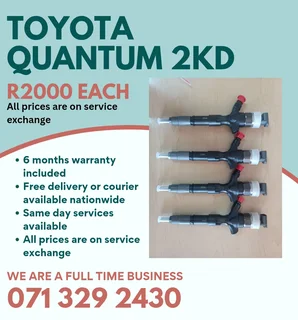 Toyota Quantum Diesel Injectors For Sale With Warranty