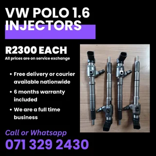 Vw Polo 1.6 Diesel Injectors For Sale With Warranty