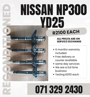 Nissan Np300 Yd25 Diesel Injectors For Sale With Warranty