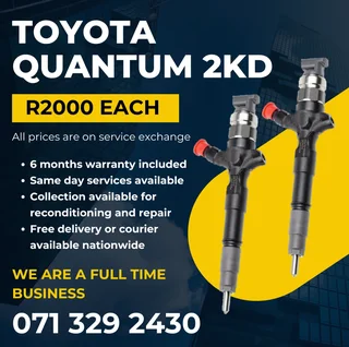 Toyota Quantum 2kd Injectors For Sale With Warranty