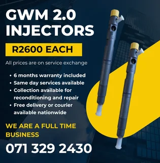 Gwm 2.0 Injectors For Sale With Warranty On