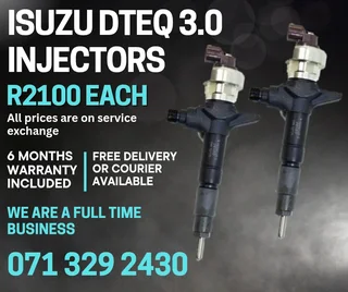 Isuzu Dteq 3.0 Injectors For Sale With Warranty On