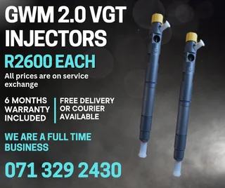 Gwm 2.0 Vgt Injectors For Sale With Warranty