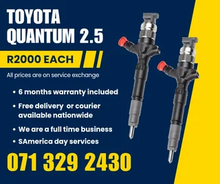 Toyota Quantum 2.5 Injectors For Sale With Warranty