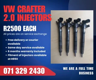 Vw Crafter 2.0 Injectors For Sale With Warranty Included