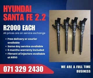 Hyundai Santa Fe 2.2 Injectors For Sale With Warranty