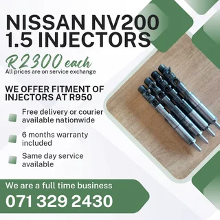 Nissan Nv200 1.5 Injectors For Sale With Warranty Included
